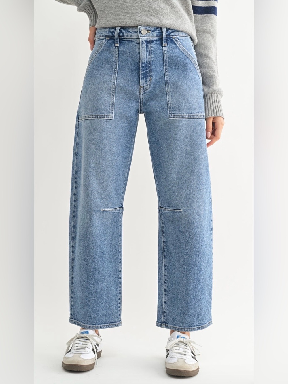 Sanctuary Women’s Size Large The Utility Seamed Barrel Jeans